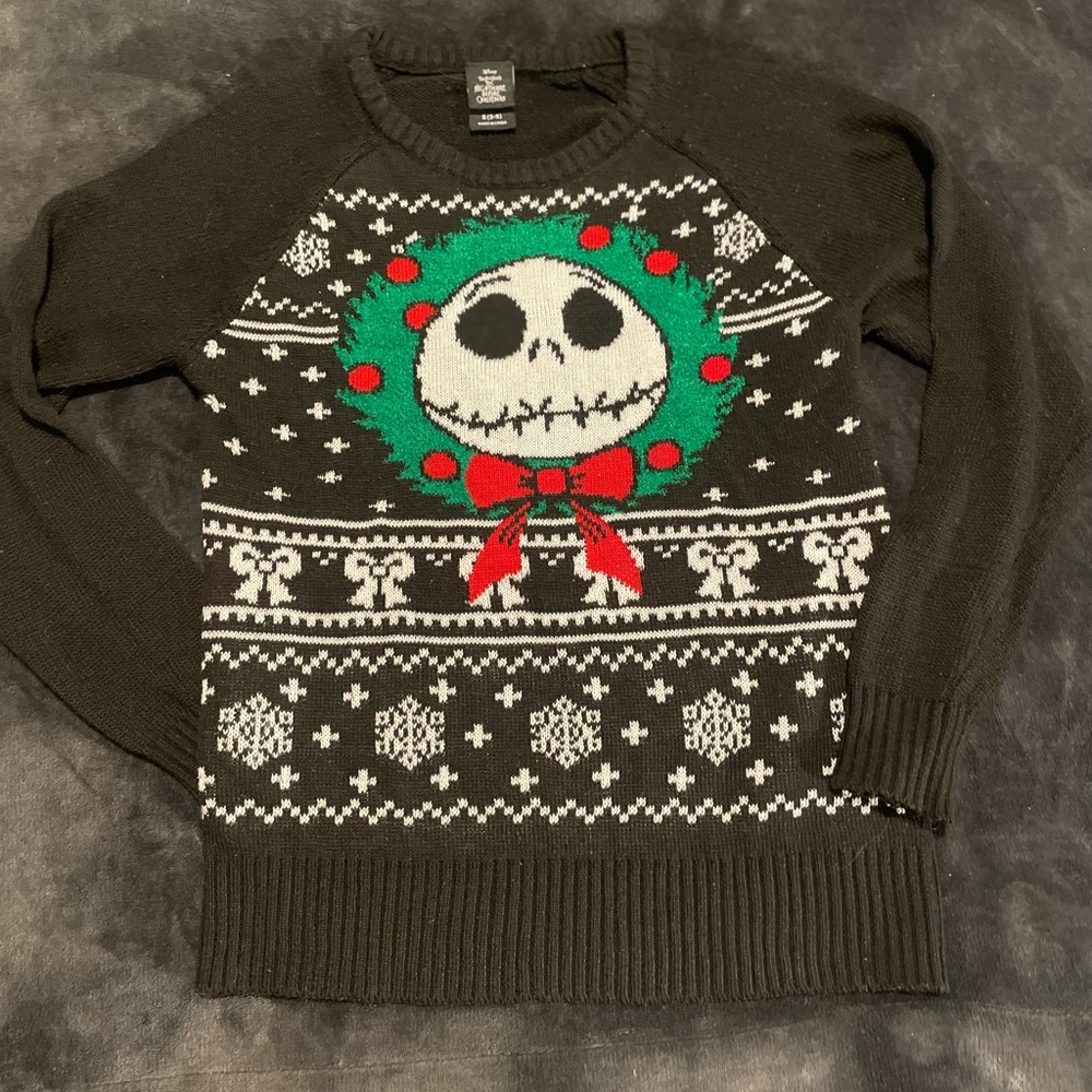 Youth Size Small Disneys Night before Christmas Sweater